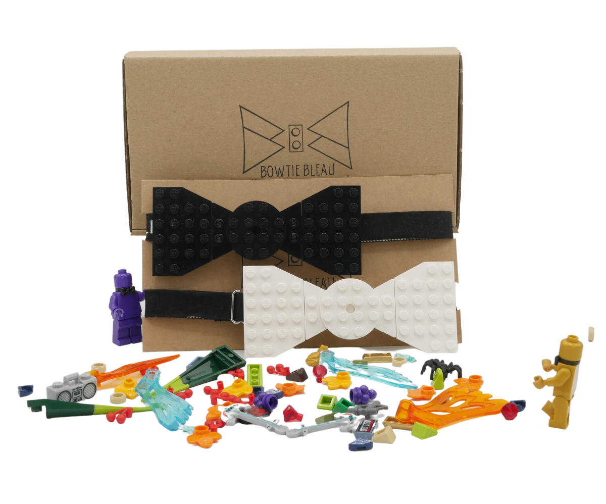 Adult Black & White Bow Ties - Bow Tie Bleau - Bow Ties & Straps For The Brick Aficionado