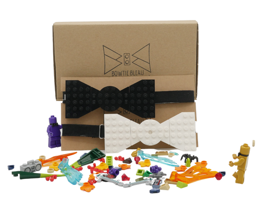 Adult Black & White Bow Ties - Bow Tie Bleau - Bow Ties & Straps For The Brick Aficionado