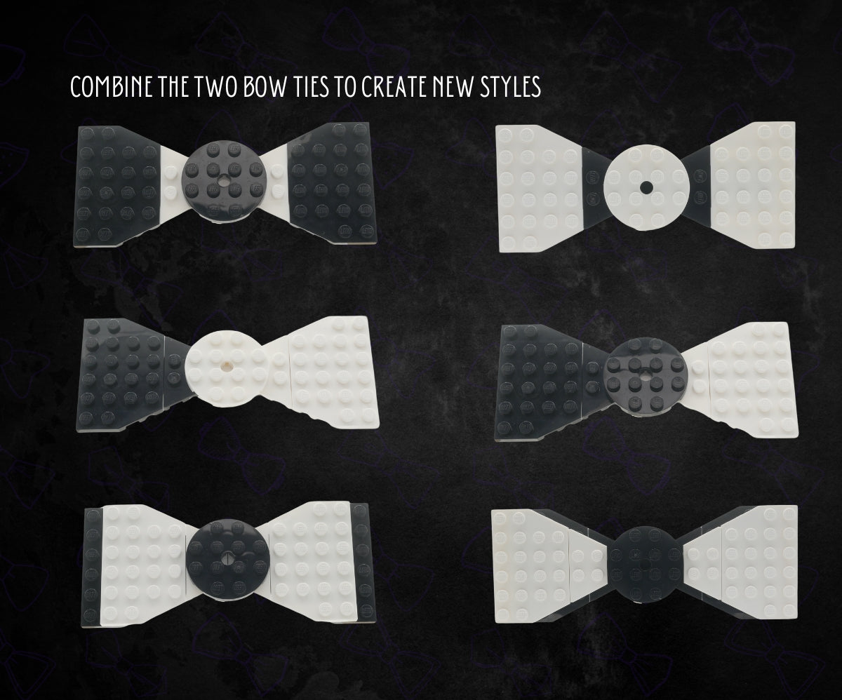 Adult Black & White Bow Ties - Bow Tie Bleau - Bow Ties & Straps For The Brick Aficionado