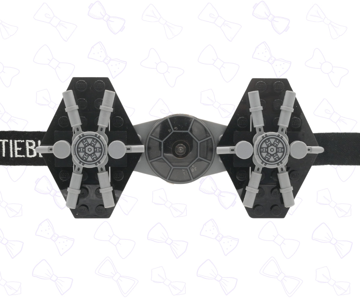 Adult Black & Grey Space Fighter Bow Tie - Bow Tie Bleau - Bow Ties & Straps For The Brick Aficionado
