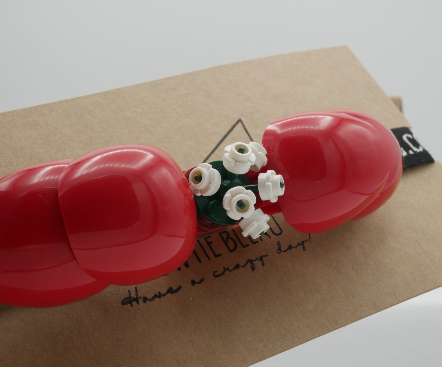 Red Petals Flower Bow Tie From LEGO® Bricks