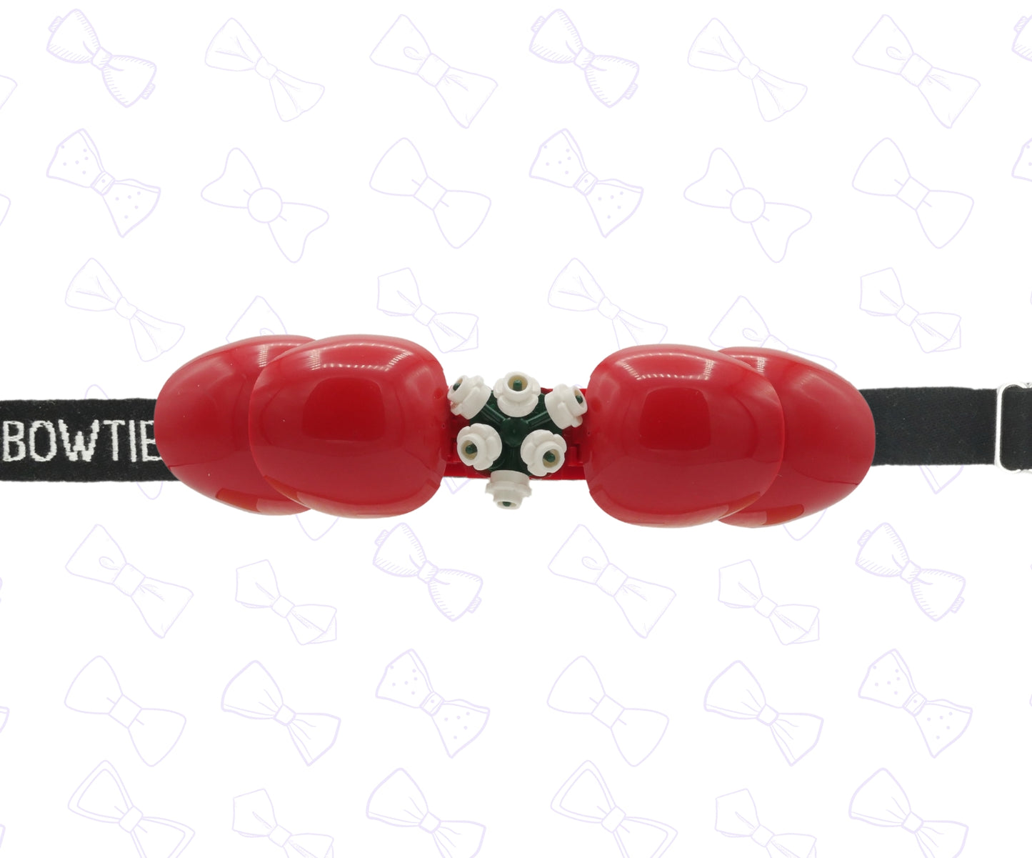Red Petals Flower Bow Tie From LEGO® Bricks