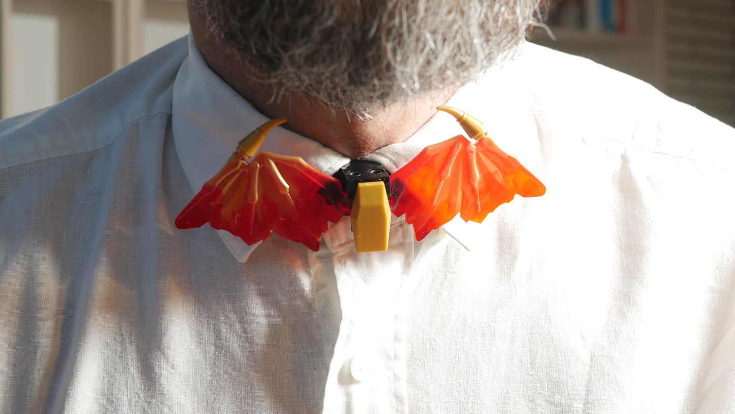 Dragon Wings Bow Tie Wearing From LEGO Bricks