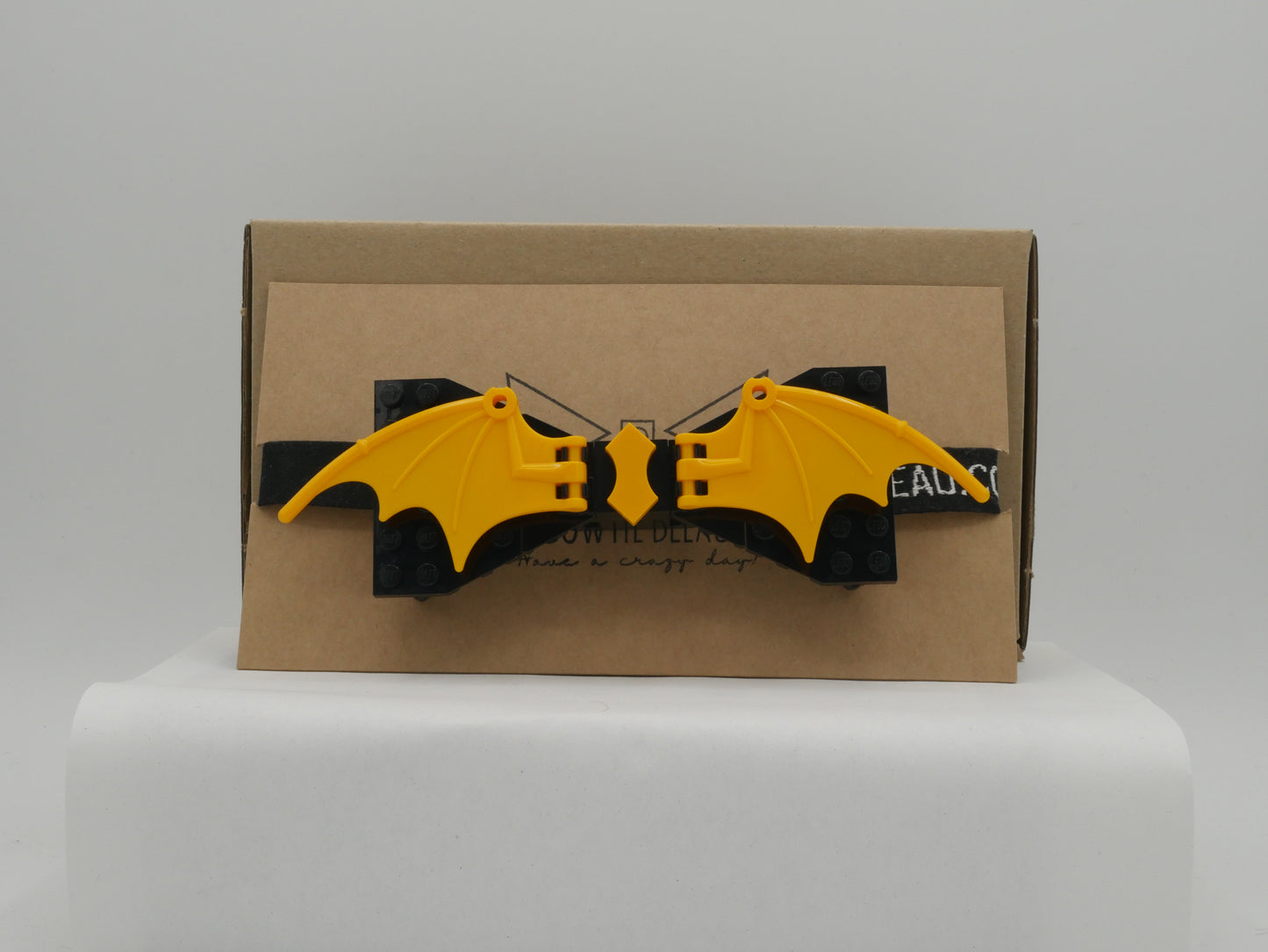 Black & Orange Bat Wing Bow Tie From LEGO® Bricks