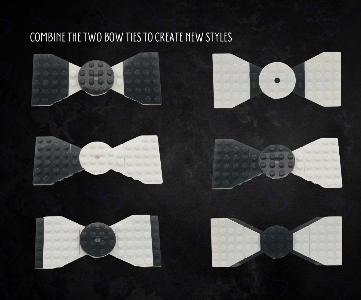Adult Black & White Bow Ties