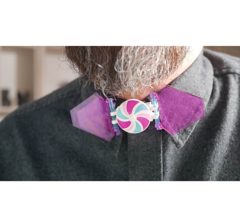 Adult Pink Candy Bow Tie - Bow Tie Bleau - Bow Ties & Straps For The Brick Aficionado