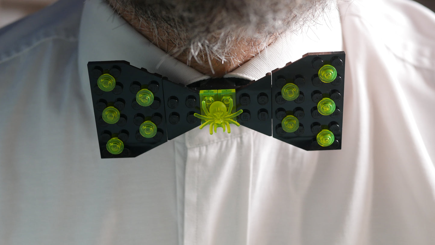 Radioactive Green Spider Bow Tie From LEGO® bricks