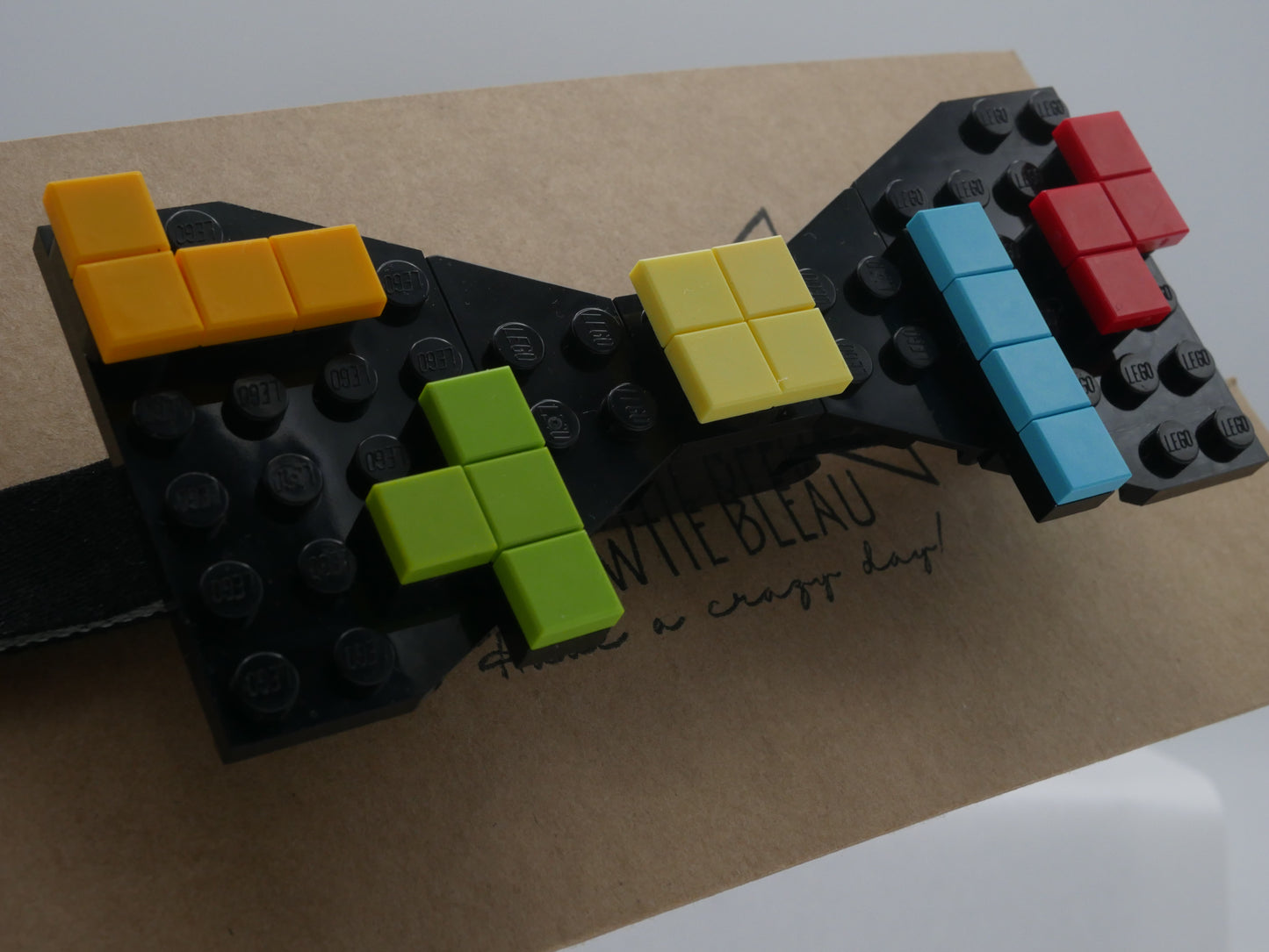 Retro Arcade Falling Blocks Bow Tie From LEGO Bricks